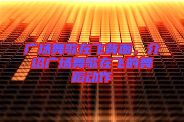 廣場(chǎng)舞歌在飛背面，介紹廣場(chǎng)舞歌在飛的舞蹈動(dòng)作