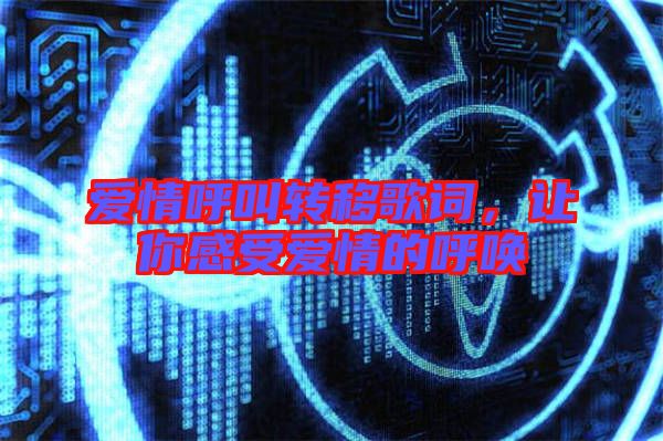 愛(ài)情呼叫轉(zhuǎn)移歌詞，讓你感受愛(ài)情的呼喚