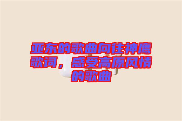 亞東的歌曲向往神鷹歌詞，感受高原風情的歌曲