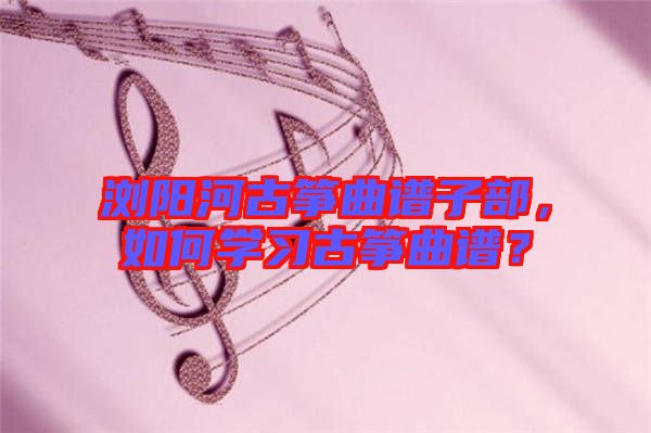 瀏陽(yáng)河古箏曲譜子部，如何學(xué)習(xí)古箏曲譜？
