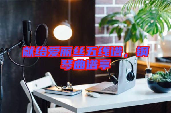 獻(xiàn)給愛(ài)麗絲五線譜，鋼琴曲譜享