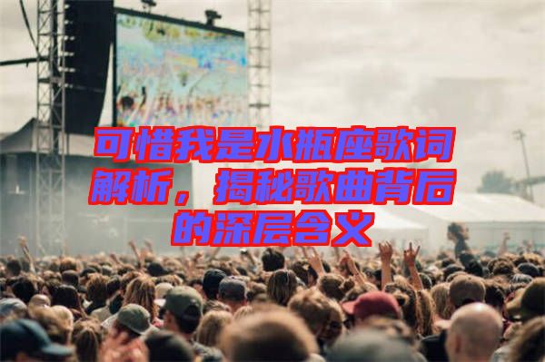 可惜我是水瓶座歌詞解析，揭秘歌曲背后的深層含義