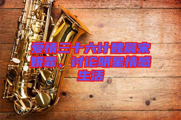 愛情三十六計(jì)魏晨宋妍霏，討論明星情感生活