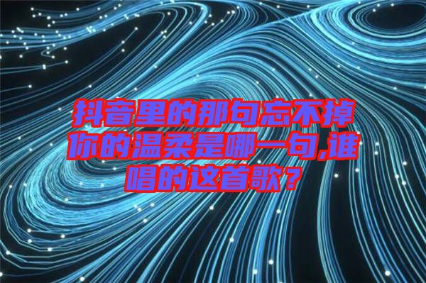 抖音里的那句忘不掉你的溫柔是哪一句,誰唱的這首歌？