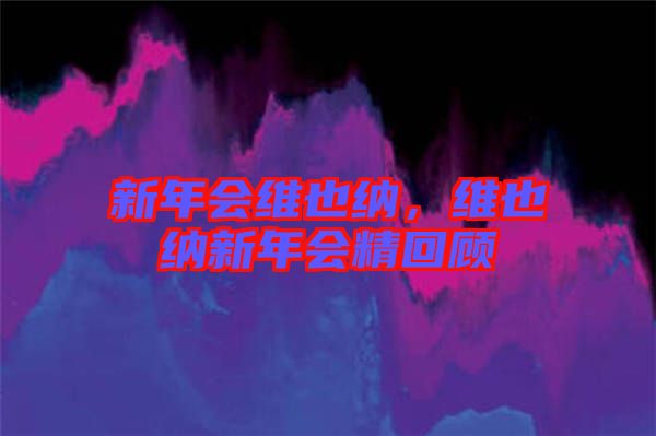 新年會維也納，維也納新年會精回顧