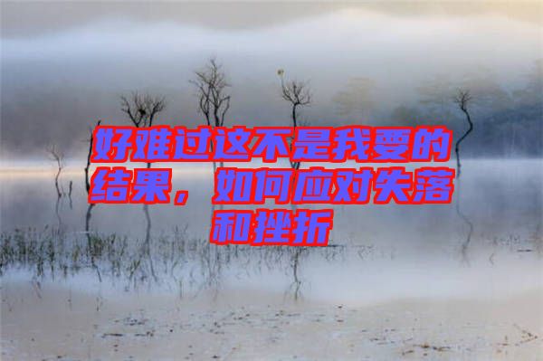 好難過(guò)這不是我要的結(jié)果，如何應(yīng)對(duì)失落和挫折
