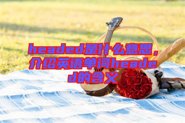 headed是什么意思，介紹英語單詞headed的含義