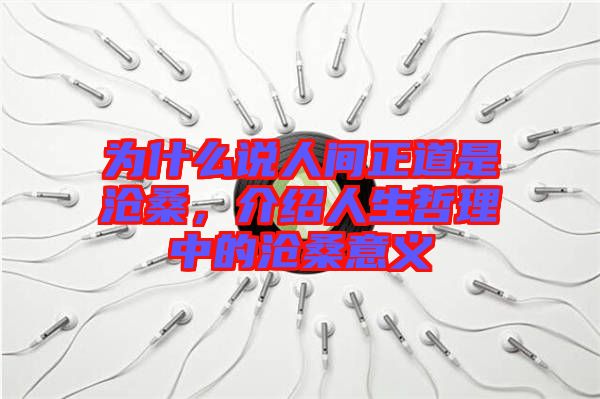 為什么說人間正道是滄桑，介紹人生哲理中的滄桑意義