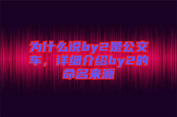 為什么說by2是公交車，詳細(xì)介紹by2的命名來源