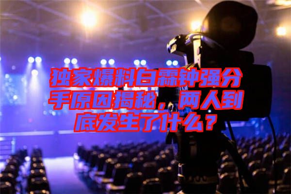 獨家爆料白霖鐘強分手原因揭秘，兩人到底發(fā)生了什么？