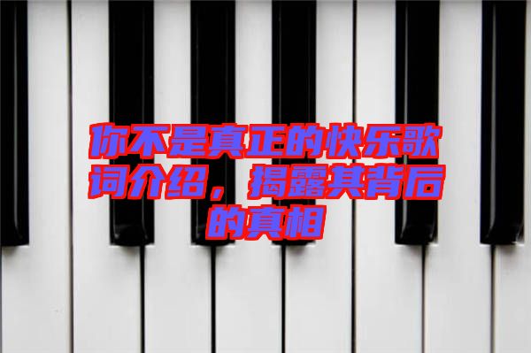 你不是真正的快樂(lè)歌詞介紹，揭露其背后的真相