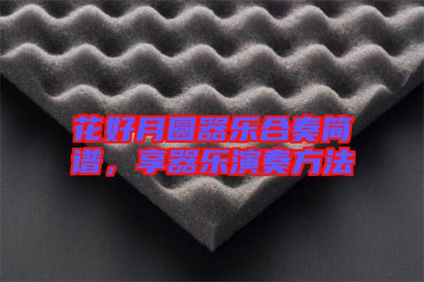 花好月圓器樂合奏簡譜，享器樂演奏方法