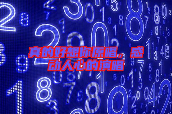 真的好想你原唱，感動(dòng)人心的演唱