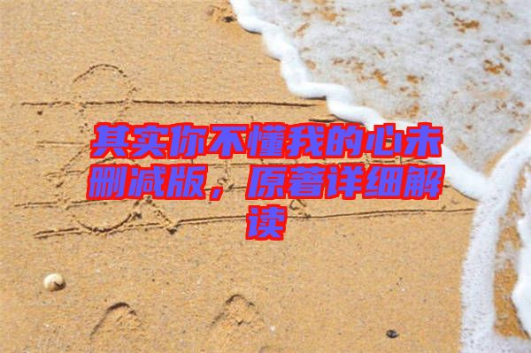 其實(shí)你不懂我的心未刪減版，原著詳細(xì)解讀