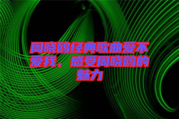 周曉鷗經(jīng)典歌曲愛不愛我，感受周曉鷗的魅力