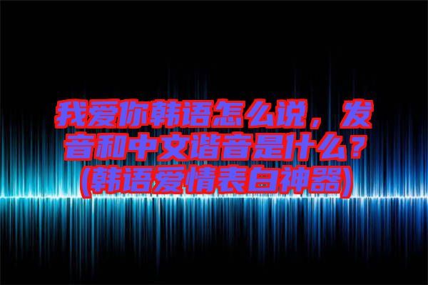 我愛你韓語怎么說，發(fā)音和中文諧音是什么？(韓語愛情表白神器)