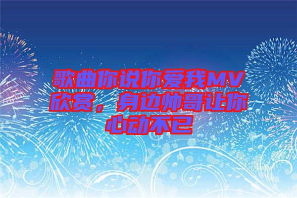 歌曲你說你愛我MV欣賞，身邊帥哥讓你心動不已