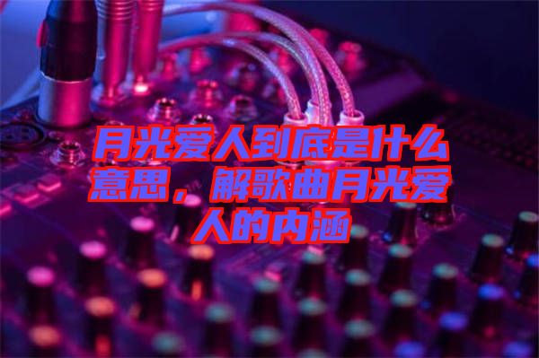 月光愛人到底是什么意思，解歌曲月光愛人的內涵