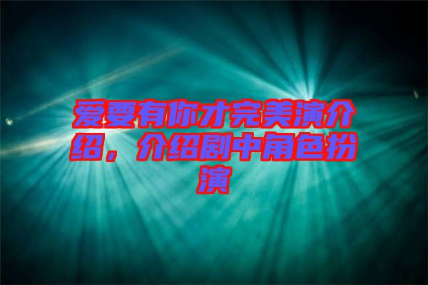 愛要有你才完美演介紹，介紹劇中角色扮演