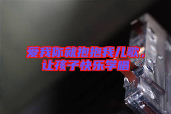 愛我你就抱抱我兒歌，讓孩子快樂學(xué)唱