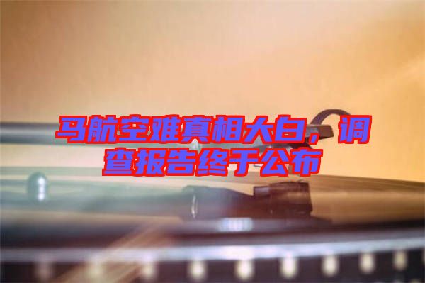馬航空難真相大白，調(diào)查報(bào)告終于公布