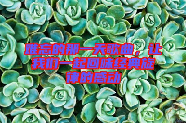 難忘的那一天歌曲，讓我們一起回味經(jīng)典旋律的感動