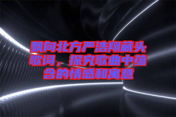 飄向北方嚴(yán)浩翔藏頭歌詞，探究歌曲中蘊(yùn)含的情感和寓意