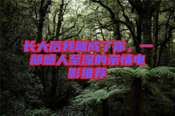 長大后我就成了你，一部感人至深的親情電影推薦