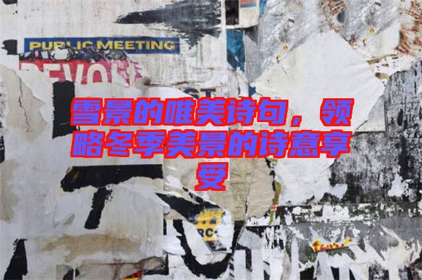 雪景的唯美詩句，領(lǐng)略冬季美景的詩意享受