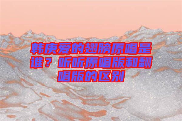 韓庚愛的翅膀原唱是誰？聽聽原唱版和翻唱版的區(qū)別