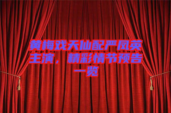 黃梅戲天仙配嚴(yán)鳳英主演，精彩情節(jié)預(yù)告一覽